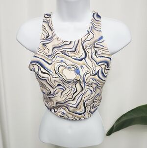 Sacre Swirl Patterned Halter Active wear Sports Top